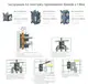 Скрытый смеситель для ванны/душа (квадратный) CM-11.SN-100-02