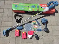 Комплект 2в1 триммер аккумуляторный и цепная мини пила Kraft World KW-2581