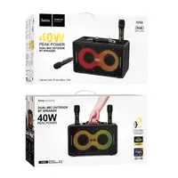 Акустика-караоке HOCO Ave wireless dual-mic outdoor BT speaker HA8 |BT5.4, TWS, USB/AUX/TF, 40W|