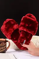 Тапочки комнатные женские бордовые код Тп149 40/41