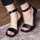 Женские босоножки Fashion Treasure 3054 40 размер 26 см Черный