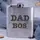 Фляга стальная "Dad boss", английский, Деревянная подарочная коробка с гравировкой, 210 мл