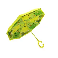 Дитячий парасольку навпаки Up-Brella Frog-Yellow розумний зворотного складання