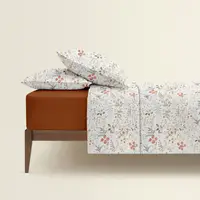 Двоспальна постільна білизна з простирадлом на резинці PASTEL GARDEN CS4
