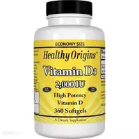 Вітаміни та мінерали Healthy Origins Vitamin D3 2000 IU, 360 капсул
