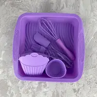 Набор силиконовый для выпечки A-Plus AP-1951-Purple 11 предметов