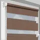 Рулонная штора День-Ночь ТМ "DecoSharm" Secret Impress DN 202 Светло-коричневый 2200 х 1600 мм
