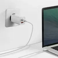 Адаптер сетевой BASEUS GaN2 Lite Quick Charger |1USB/1Type-C, 65W/3A, PD/QC| (CCGAN2L-B02)