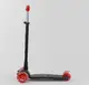 Самокат MAXI "Best Scooter" 4 колеса PU, СВЕТ, трубка руля алюминиевая. Black and Red (102019)