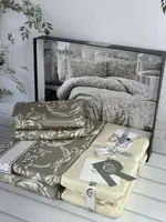 Sandra сатиновое постельное белье. Евро размер. Romeo home Турция.