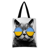 Сумка женская тканевая Original Кот в очках 40x45 см (SV_14S142_BL)