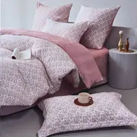 Постільна білизна євро з мокрої бавовни з простирадлом на резинці Mallory Home Print 3 21124 200х230 см
