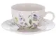 Чашка с блюдцем Bona Di Floral K027 300 мл 15.5 см белая