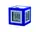 Будильник-термометр Lexon Cubissimo, синий