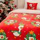 Плед флисовый Love You Новогодние гусята 9120set2 150х200 см 2 шт