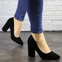 Туфли женские на каблуках Fashion Nutella 1494 36 размер 23,5 см Черный