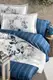 Турецкое Постельное Белье La Romano Premium Satin 300TC Floral Blue 200х220см