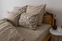 Постільна білизна євро ТЕП Soft dreams Beige and White 2-03859-25167 200х215 см