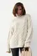 В'язаний светр з косами oversize - бежевий цвет, S