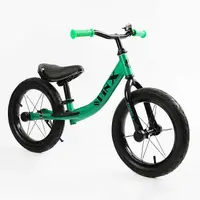Дитячий велобіг CORSO Spin-X PX-5-63 колеса 14" надувні сталева рама. Green and Black (169852)