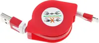 Кабель TOTO TKX-67 Flat USB cable Lightning 1m Red