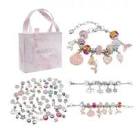 Набор для создания браслетов Pandora THE BEST GOLD(Pink) с подвесками