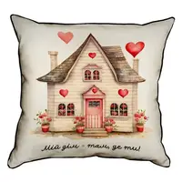 Подушка с мешковины Мій дім - там, де ти! 45x45 см (45PHB_24L002)