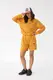 Шорты и свитшот с вышивкой - горчичный цвет, S