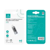 Перехідник Usams Type-C To Lightning Aluminum 30w Alloy Digital Display Adapter US-SJ681 AU18