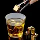 Камни для виски металлические GOLD 8 шт + щипцы