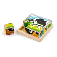 Дерев"яні кубики-пазл Viga Toys Ферма 59789
