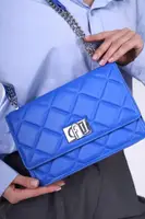 Сумка клатч женская синяя код 7-3831