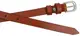 Узкий женский ремень кожаный Skipper карамельный 1,5 см