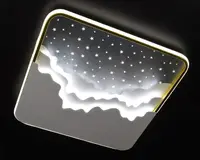 Люстра світлодіодна стельова LED світильник для квартири на стелю лед 26799 Золото 6х50х50 см.