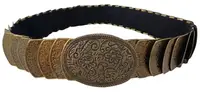 Вінтажний жіночий ремінь-резинка з металічними бляхами Vanzetti Gladiator