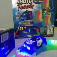 Детский светится гибкий трек Magic Tracks 165 деталей - светится дорога с машинкой Мэджик Трекс