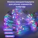 Умная гирлянда Smart штора 400 LED 3*3 м с управлением со смартфона, мультиколор W006SH