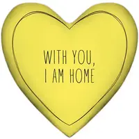 Подушка сердце XXL With you, I am home 57x57 см (6PS_21L002)