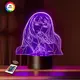 3D ночник "Юмэко Джаби 2" (УВЕЛИЧЕННОЕ ИЗОБРАЖЕНИЕ) подарочная упаковка + 16 цветов + пульт ДУ 3DTOYSLAMP