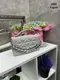 Серый - крутой, яркий, стеганый, каркасный, молодежный клатч под клапаном со съемной цепочкой (0500)
