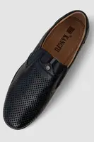 Туфлі чоловічі з перфорацією, колір темно-синій, 243RB1892