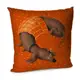 Подушка диванная с бархата Такса спит 45x45 см (45BP_DOG033)