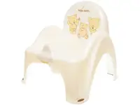 Горщик крісло дитячий  антиковзкий Teddy Bear white pearl