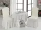 Чехол на стул с юбкой Кремовый Home Collection Evibu Турция 50129
