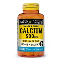Витамины и минералы Mason Natural Calcium 500 mg Oyster Shell, 100 капсул