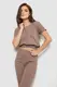 Пижама женская с принтом, цвет мокко, 243RK2026