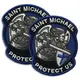 Набор шевронов 2 шт Saint Michael 7х7,6 см, шеврон Святого Михаила, символ защиты и отваги