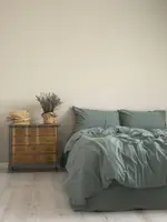 Постільна білизна варена бавовна Limasso Standart Natural Green  однотонна Туреччина полуторний, євро, сімейний