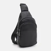 Сумка-слинг мужская кожаная Keizer K1kx327-1bl-black