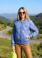 Куртка женская демисезонная синяя код П772 XL